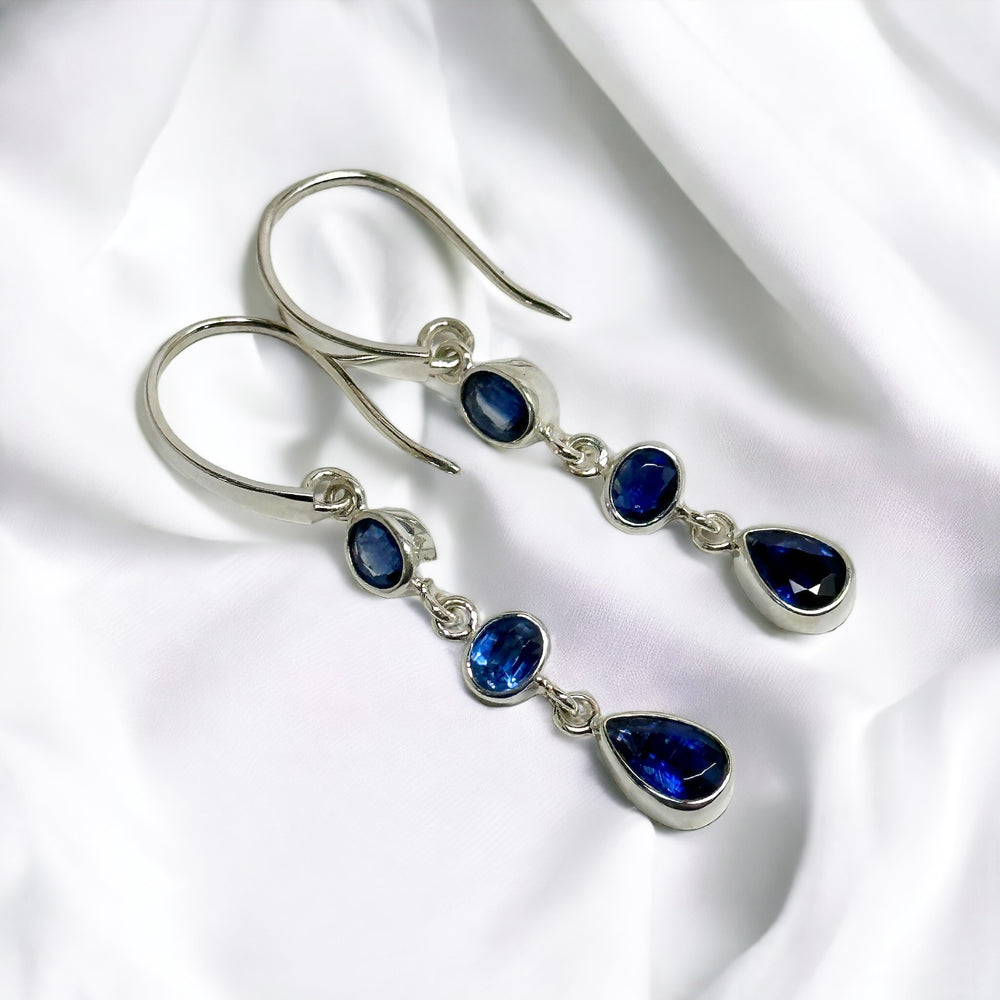 Blue Kyanite Sterling Silver Earrings