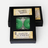 Green tea light candles in a black box labeled 'Earth Element' on a white background