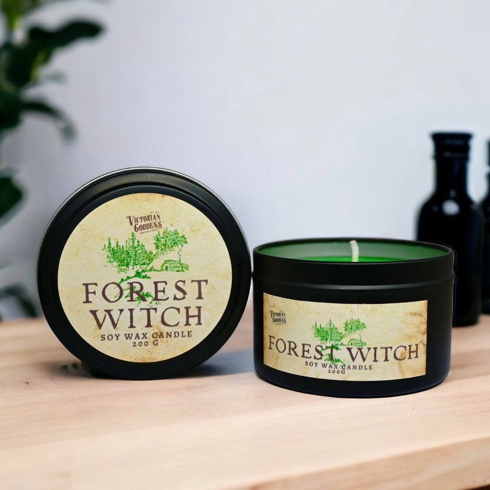 Forest witch tin candle