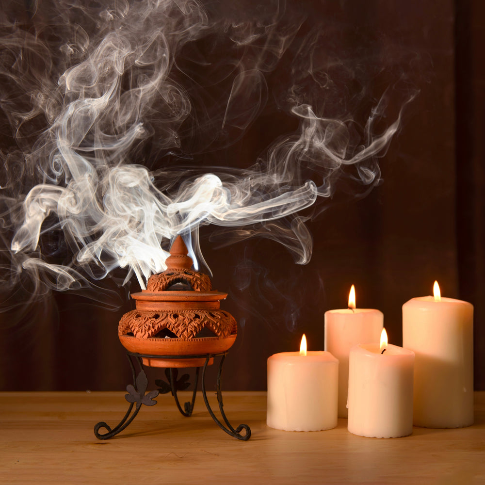 Incense Burning with Candles