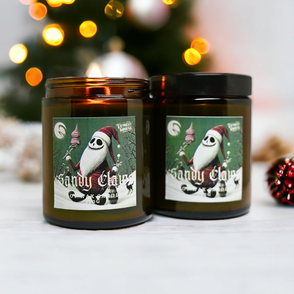 Sandy Claws Christmas Candles