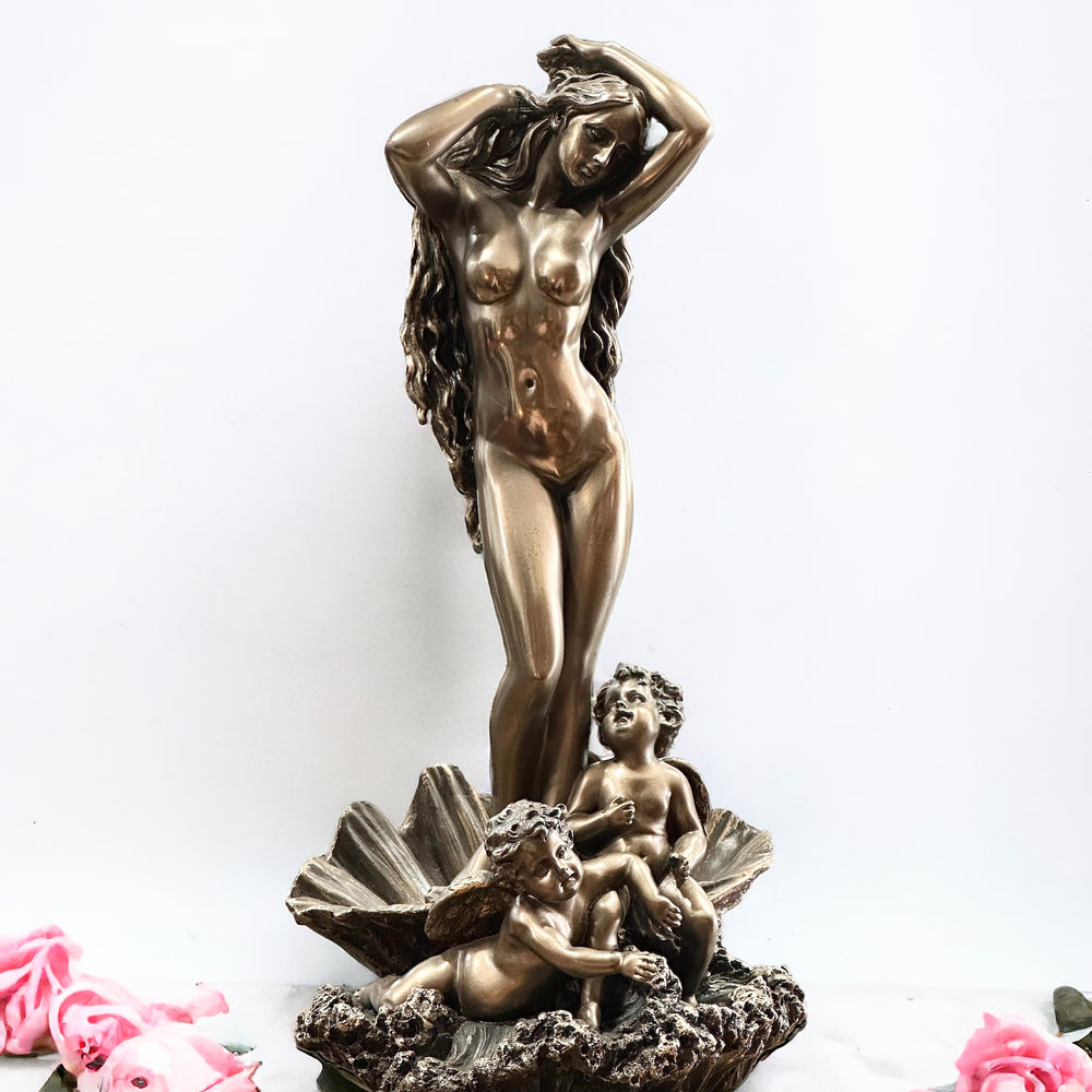 Venus Goddess Statue with roses