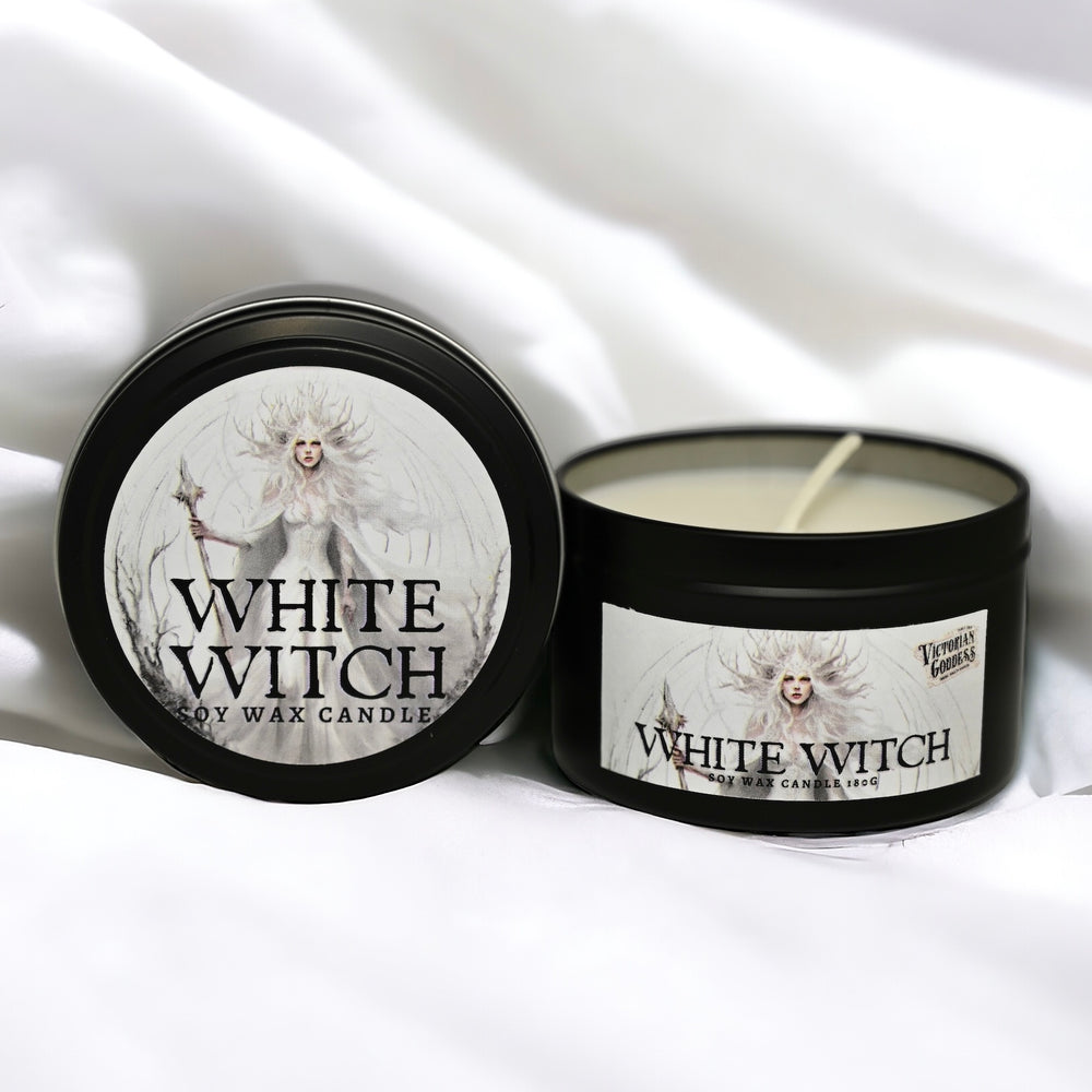 White Witch Candle Tin